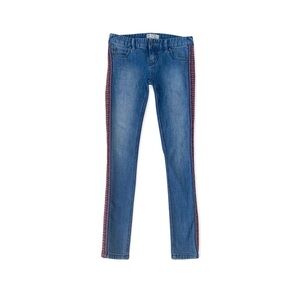 🌸Free People🌸 Side Striped Skinny Jeans Size 26 Blue